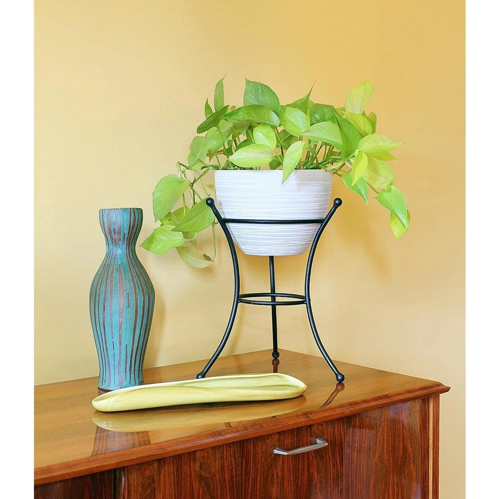 Achla Designs Multi-Use Stand for Planter, Birdbath, Ball, 11.25 in. Tall Black Powder Coat Finish 7 Achla Designs Multi-Use Stand for Planter, Birdbath, Ball, 11.25 in. Tall Black Powder Coat Finish - Image 5