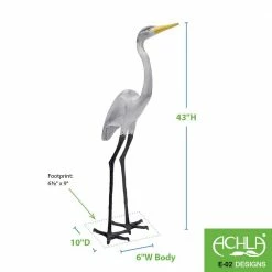Achla Designs Great Egret I Outdoor Garden Statue, 43 in. Tall White Painted Finish 8 Achla Designs Great Egret I Outdoor Garden Statue, 43 in. Tall White Painted Finish -Achla Designs Shop achla designs garden statues e 02 4f 1000