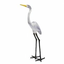 Achla Designs Great Egret I Outdoor Garden Statue, 43 in. Tall White Painted Finish