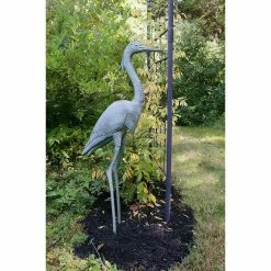 Achla Designs Stately Great Blue Heron, 43 in. Tall Blue-Grey Verdi Painted Finish 9 Achla Designs Stately Great Blue Heron, 43 in. Tall Blue-Grey Verdi Painted Finish -Achla Designs Shop achla designs garden statues hsb 02 1f 1000