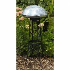 Achla Designs Glass Toadstool Gazing Globe Ball, 9 in. Dia Silver -Achla Designs Shop achla designs gazing balls ts s c 1f 1000