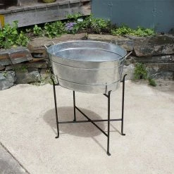 Achla Designs 19.5 in. Tall Black Powder Coat Iron Indoor/Outdoor Short Folding Floor Stand -Achla Designs Shop achla designs plant stands cwi 04 4f 1000