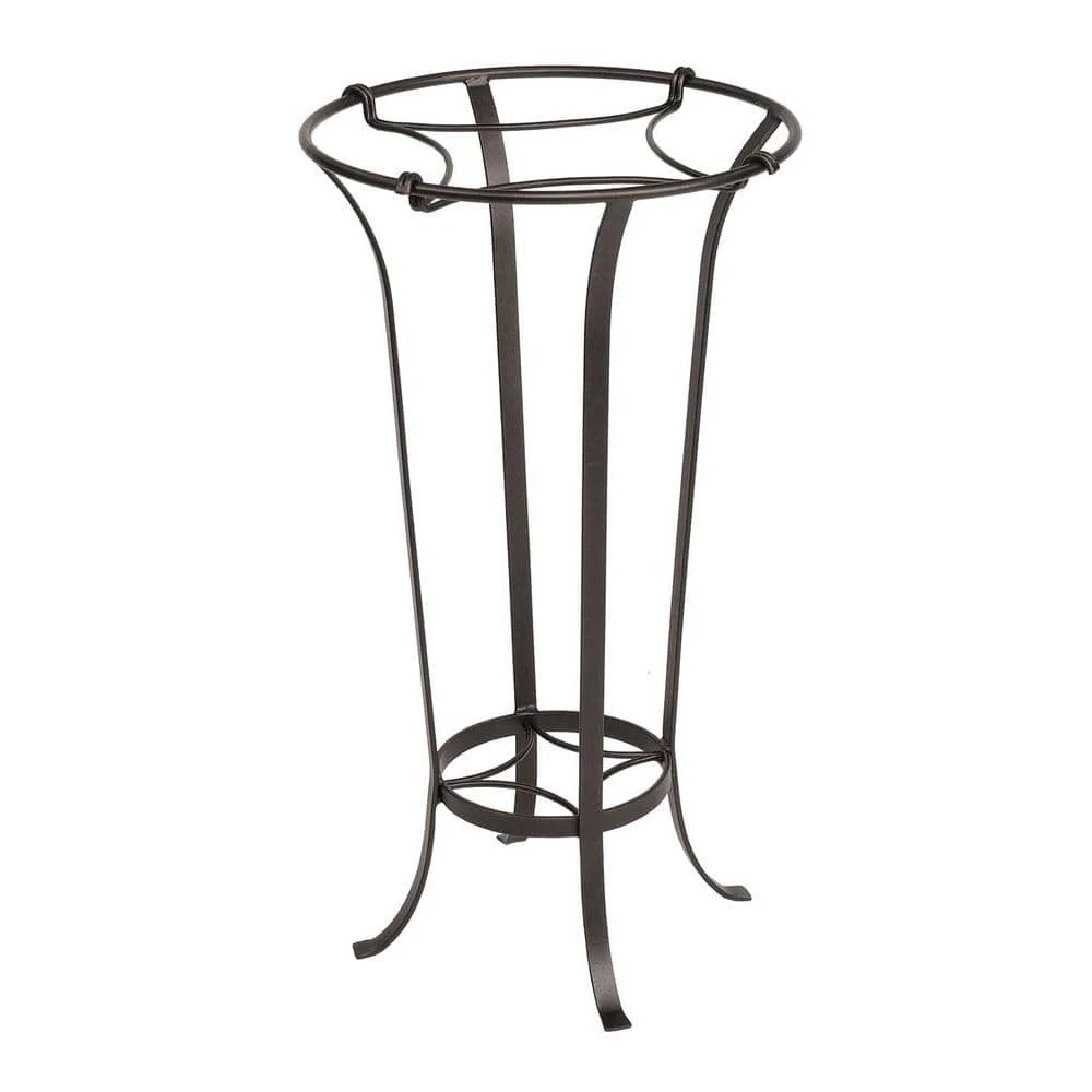 Achla Designs 28 in. Tall Roman Bronze Powder Coat Iron Tulip Plant Stand with Insert 3 Achla Designs 28 in. Tall Roman Bronze Powder Coat Iron Tulip Plant Stand with Insert