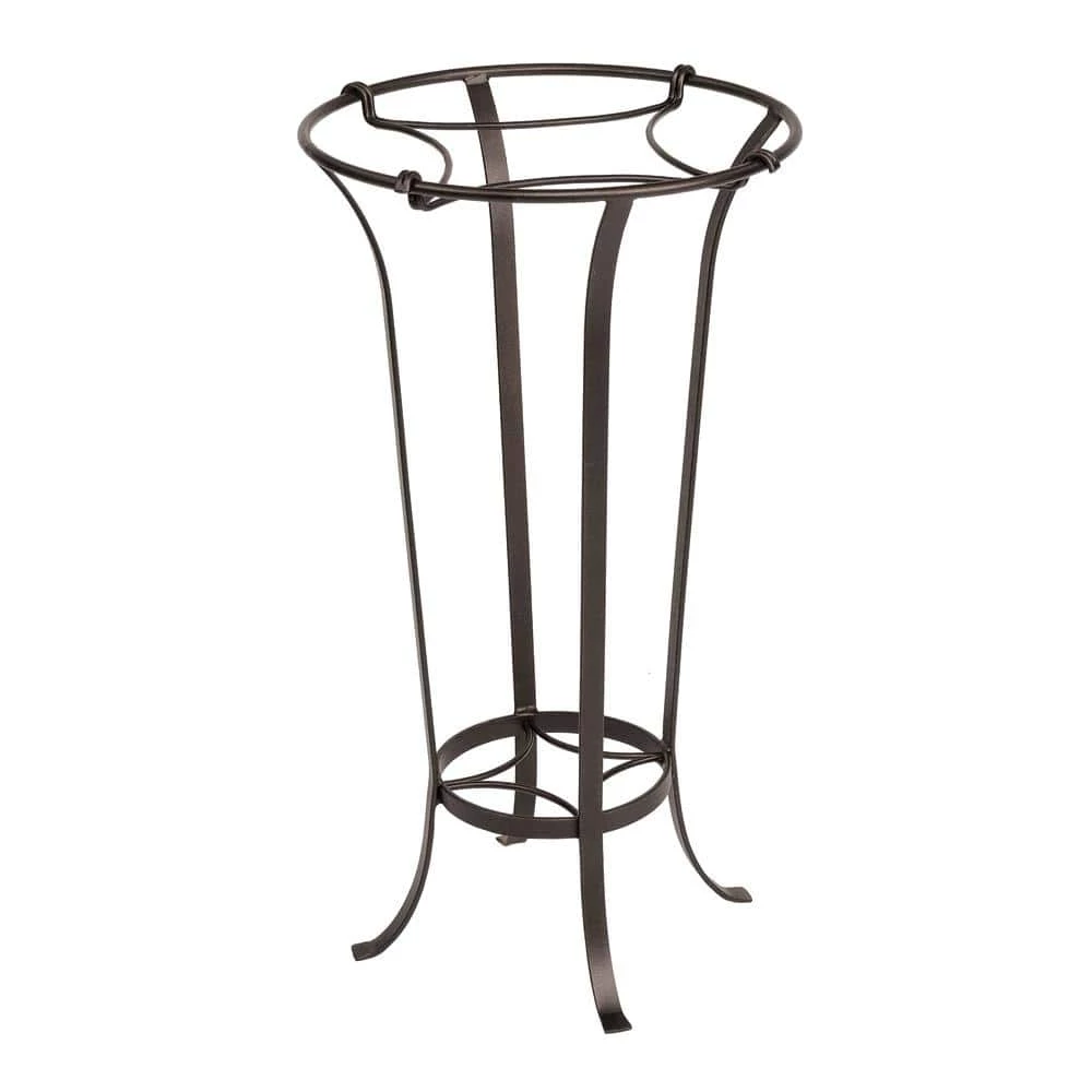 Achla Designs 28 in. Tall Roman Bronze Powder Coat Iron Tulip Plant Stand with Insert 4 Achla Designs 28 in. Tall Roman Bronze Powder Coat Iron Tulip Plant Stand with Insert - Image 2
