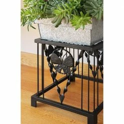 Achla Designs 16 in. Tall Black Powder Coat Iron Modern Indoor Outdoor Julia Butterfly Plant Stand 13 Achla Designs 16 in. Tall Black Powder Coat Iron Modern Indoor Outdoor Julia Butterfly Plant Stand -Achla Designs Shop achla designs plant stands fb 65 fa 1000