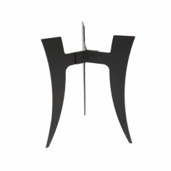 Achla Designs 18 in. Tall Black Powder Coat Iron Large Indoor Outdoor Ibex II Plant Stand with Curved Legs