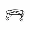 Achla Designs 12.25 in. Dia Black Powder Coat Small Short Piazza Plant Stand