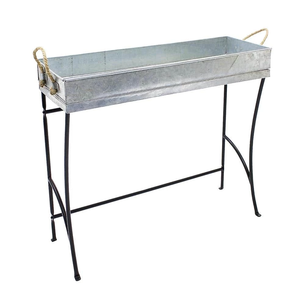 Achla Designs 27 in. Tall Black Powder Coat Iron Stylish Trestle Indoor/Outdoor Plant Stand 3 Achla Designs 27 in. Tall Black Powder Coat Iron Stylish Trestle Indoor/Outdoor Plant Stand