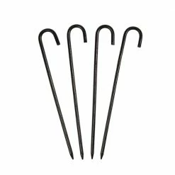 Achla Designs Multi Purpose Anchoring Pins, 10 in. Tall, Black Powder Coat (Set of 4)