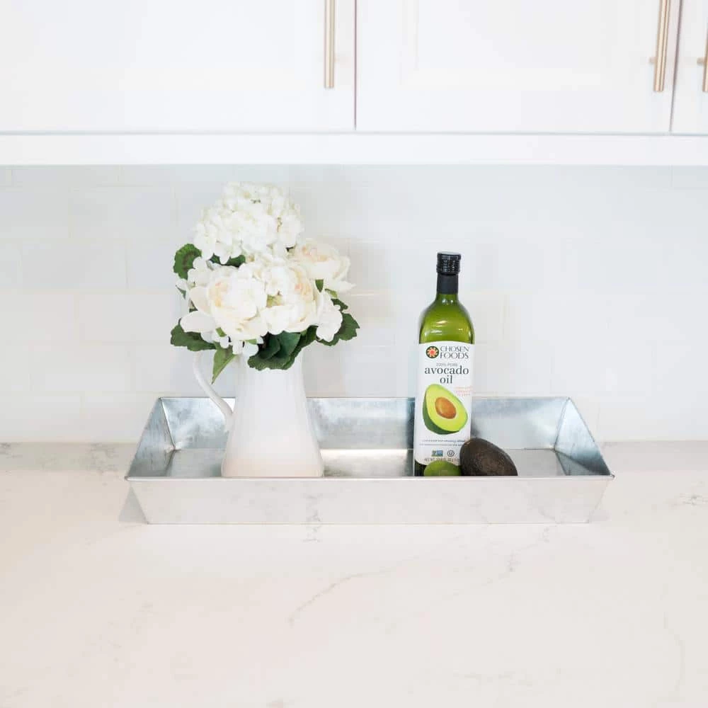 Achla Designs Large Versatile Galvanized Steel Tray, 24 in. W Antique Finish 4 Achla Designs Large Versatile Galvanized Steel Tray, 24 in. W Antique Finish - Image 2