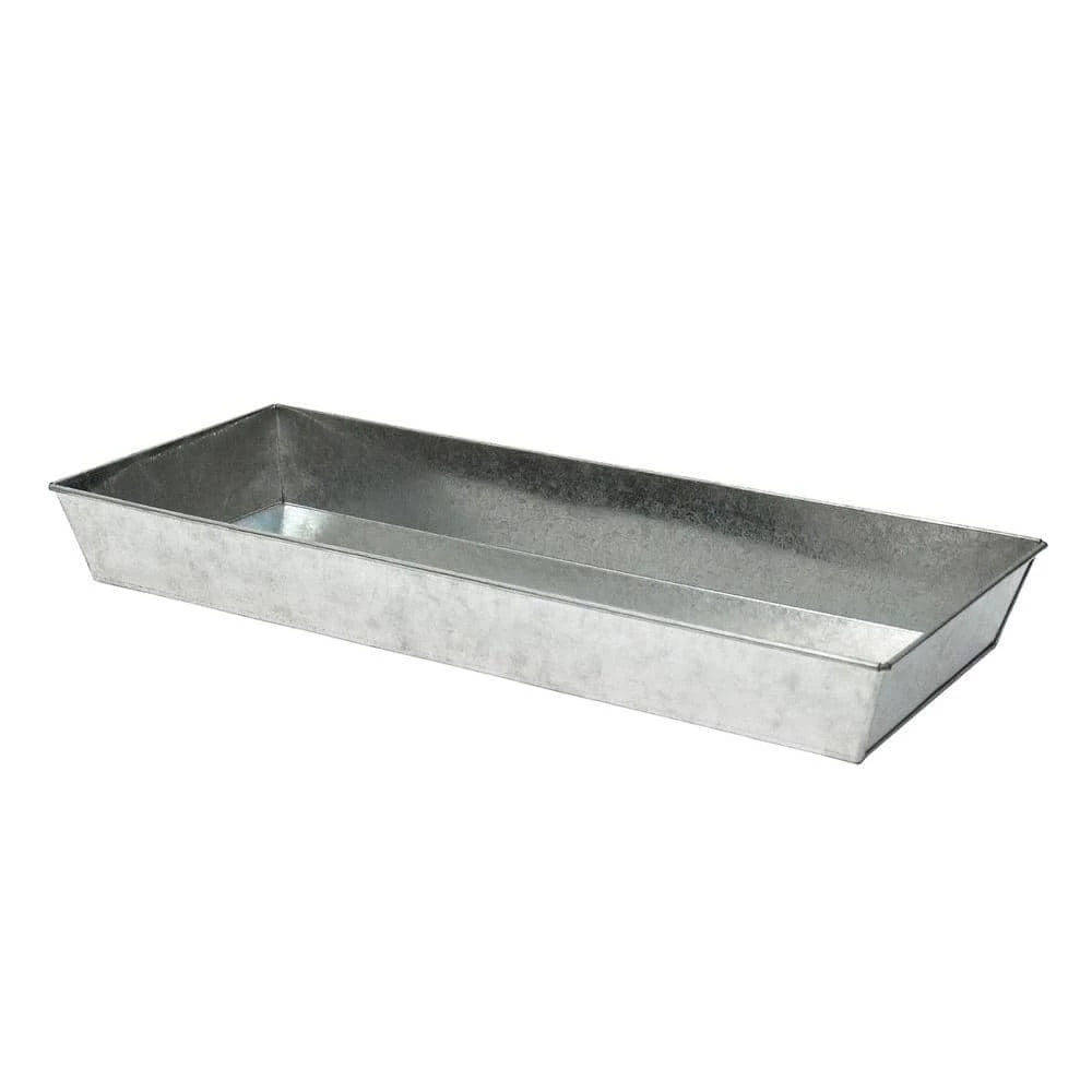 Achla Designs Large Versatile Galvanized Steel Tray, 24 in. W Antique Finish 3 Achla Designs Large Versatile Galvanized Steel Tray, 24 in. W Antique Finish