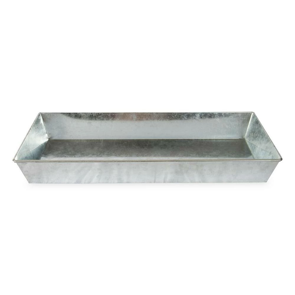 Achla Designs Large Versatile Galvanized Steel Tray, 24 in. W Antique Finish 10 Achla Designs Large Versatile Galvanized Steel Tray, 24 in. W Antique Finish - Image 8