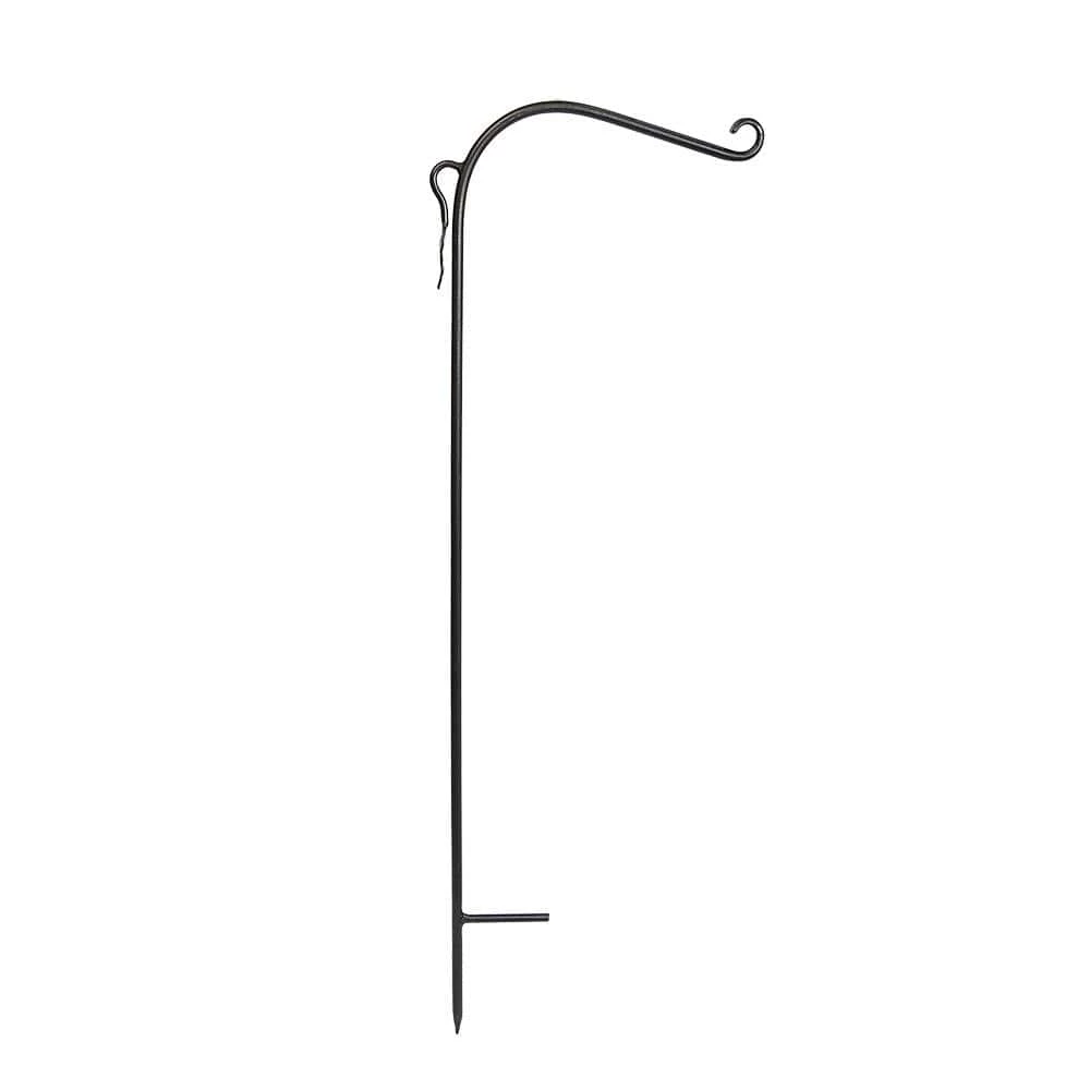 Achla Designs 42 in. Tall Black Powder Coat Iron Shepherd's Hook Yard Pole Stake 3 Achla Designs 42 in. Tall Black Powder Coat Iron Shepherd's Hook Yard Pole Stake
