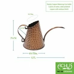 Achla Designs Dainty Hammered Watering Can, 12 in. L Copper Finish 10 Achla Designs Dainty Hammered Watering Can, 12 in. L Copper Finish -Achla Designs Shop achla designs watering cans wc 06 4f 1000