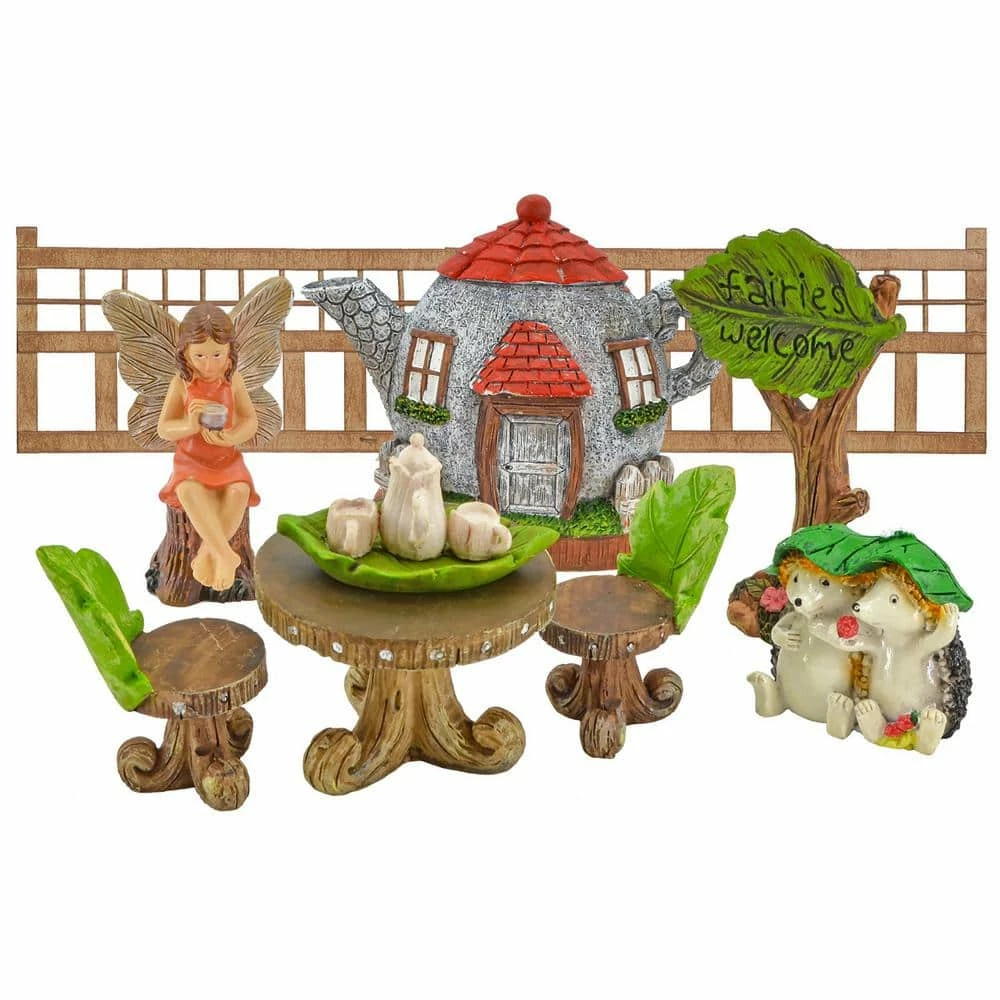Arcadia Garden Products Tea Party Polyresin Fairy Garden Kit (11-Piece) 5 Arcadia Garden Products Tea Party Polyresin Fairy Garden Kit (11-Piece) - Image 3