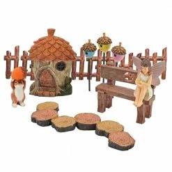 Arcadia Garden Products Adorning Acorns Polyresin Fairy Garden Kit (11-Piece) -Achla Designs Shop arcadia garden products garden statues fg32 c3 1000