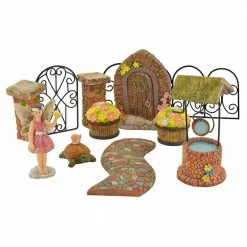 Arcadia Garden Products Pebble Lane Polyresin Fairy Garden Kit (11-Piece) 13 Arcadia Garden Products Pebble Lane Polyresin Fairy Garden Kit (11-Piece) -Achla Designs Shop arcadia garden products garden statues fg34 c3 1000