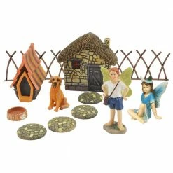 Arcadia Garden Products Friendly Companion Polyresin Fairy Garden Kit (14-Piece)