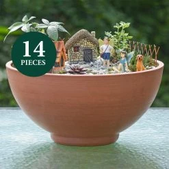 Arcadia Garden Products Friendly Companion Polyresin Fairy Garden Kit (14-Piece) -Achla Designs Shop arcadia garden products garden statues fg37 76 1000