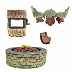Arcadia Garden Products Pleasant Afternoon Polyresin Fairy Garden Kit (9-Piece) -Achla Designs Shop arcadia garden products garden statues fg38 44 1000