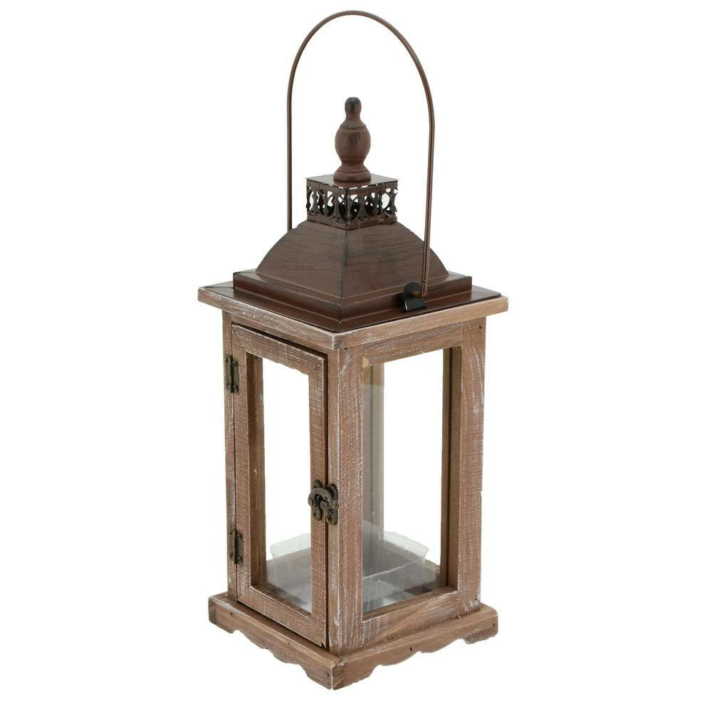 Arcadia Garden Products Bridle 8 in. x 12 in. Glass and Wood Lantern Terrarium 5 Arcadia Garden Products Bridle 8 in. x 12 in. Glass and Wood Lantern Terrarium - Image 3