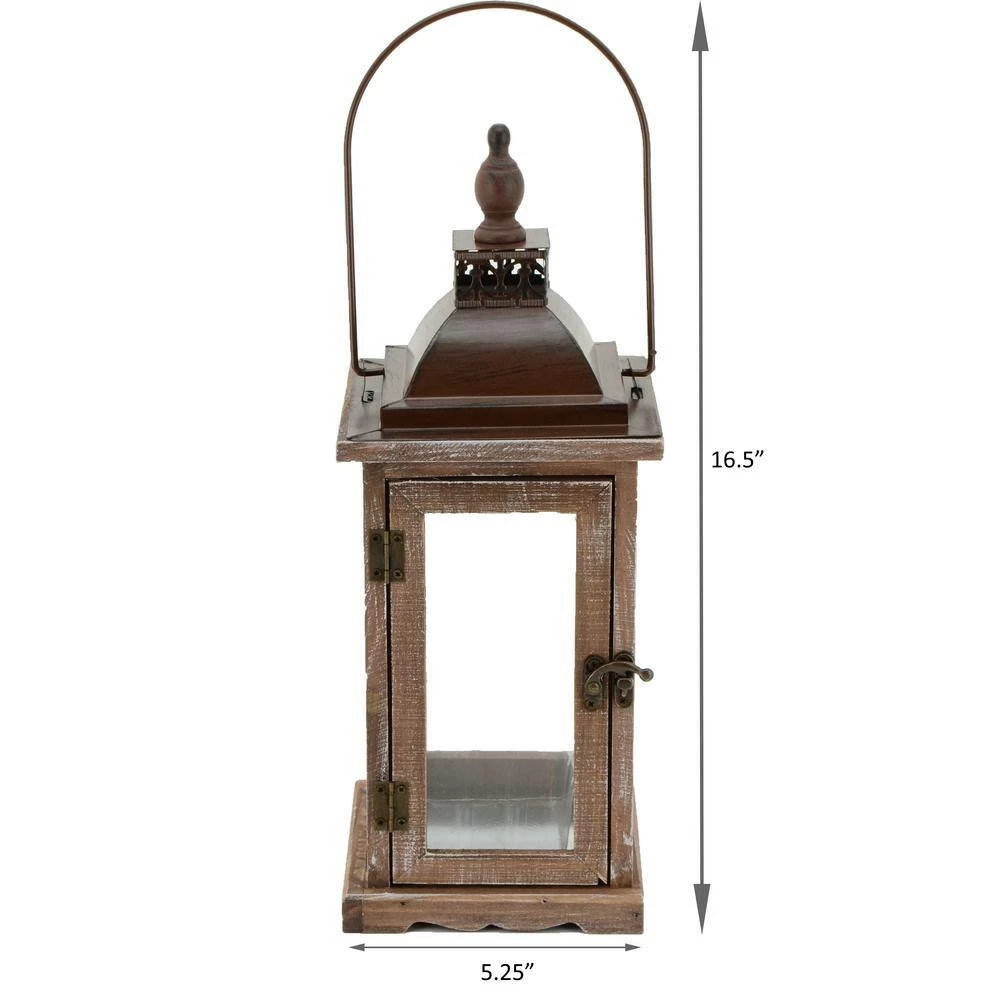 Arcadia Garden Products Bridle 8 in. x 12 in. Glass and Wood Lantern Terrarium 9 Arcadia Garden Products Bridle 8 in. x 12 in. Glass and Wood Lantern Terrarium - Image 7