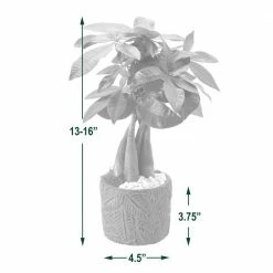 Arcadia Garden Products 4-1/2 in. Money Tree Tropico Leaf Blue Ceramic Planter -Achla Designs Shop arcadia garden products indoor plants lv49 1f 1000