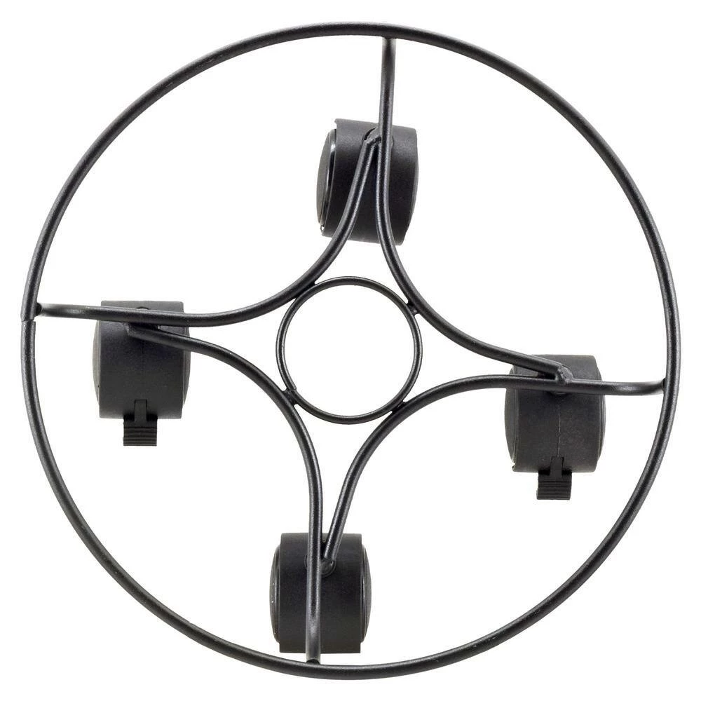 Arcadia Garden Products 10 in. Black Metal Heavy-Duty Plant Caddy 5 Arcadia Garden Products 10 in. Black Metal Heavy-Duty Plant Caddy - Image 3