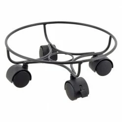 Arcadia Garden Products 10 in. Black Metal Heavy-Duty Plant Caddy