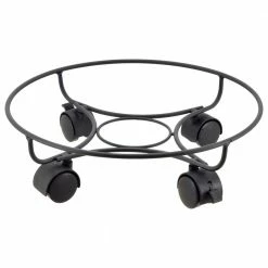 Arcadia Garden Products 13 in. Black Metal Heavy-Duty Plant Caddy