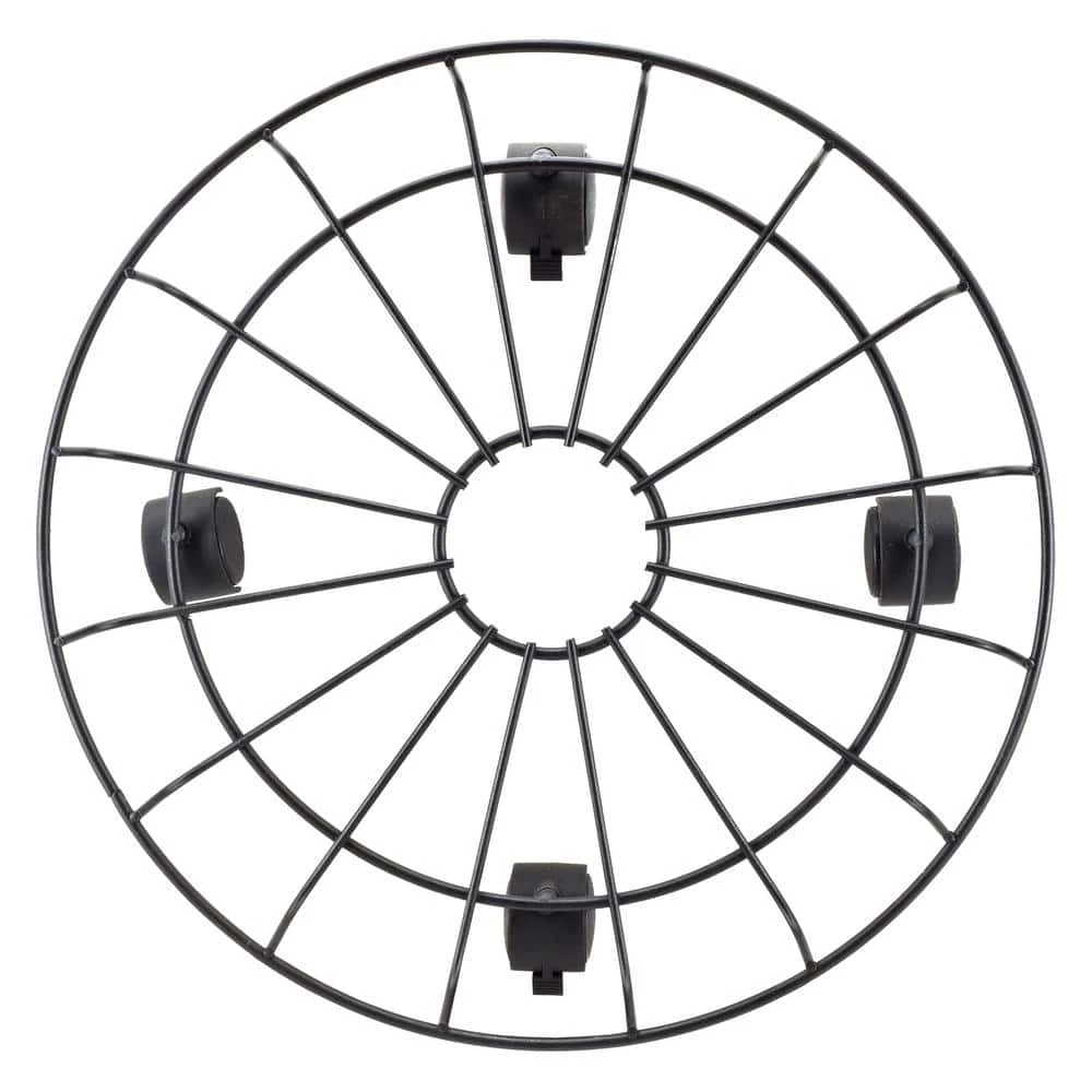 Arcadia Garden Products 16 in. Black Metal Heavy-Duty Plant Caddy 5 Arcadia Garden Products 16 in. Black Metal Heavy-Duty Plant Caddy - Image 3