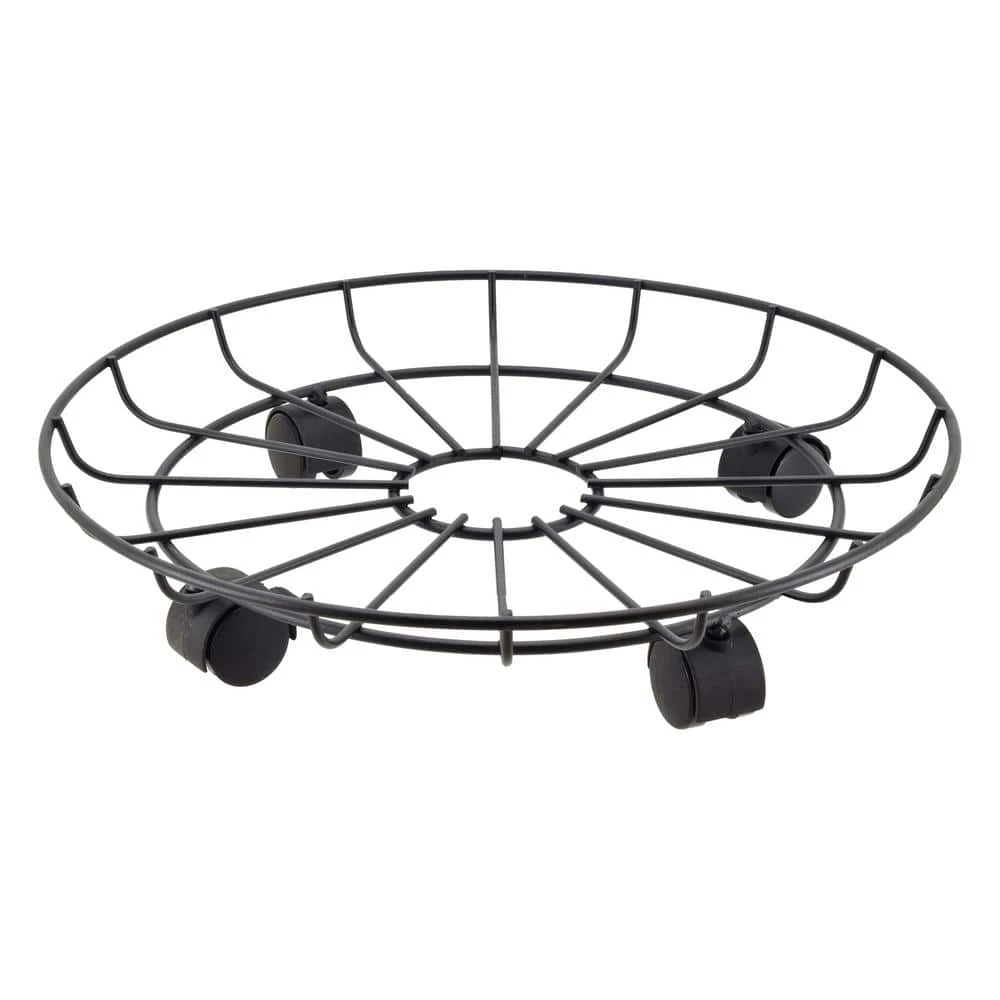 Arcadia Garden Products 16 in. Black Metal Heavy-Duty Plant Caddy 3 Arcadia Garden Products 16 in. Black Metal Heavy-Duty Plant Caddy