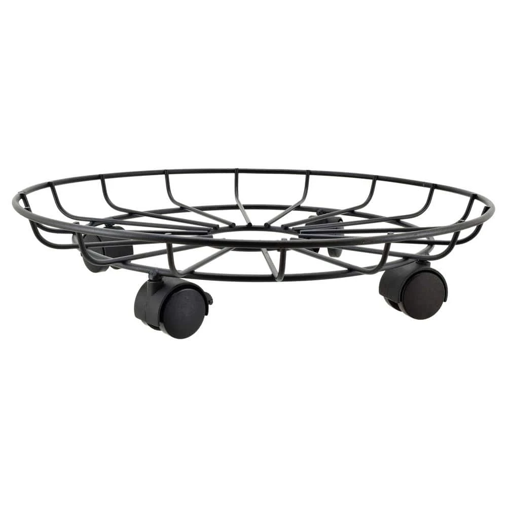 Arcadia Garden Products 16 in. Black Metal Heavy-Duty Plant Caddy 4 Arcadia Garden Products 16 in. Black Metal Heavy-Duty Plant Caddy - Image 2