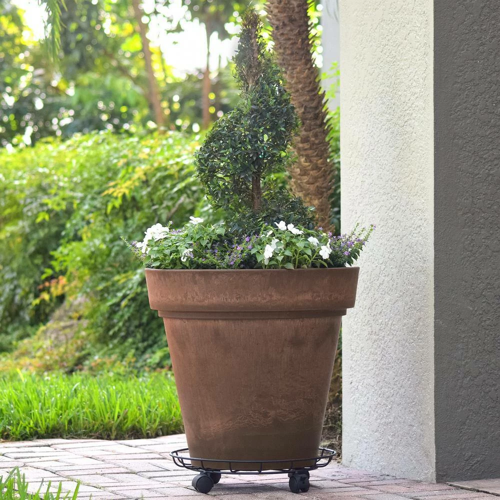 Arcadia Garden Products 16 in. Black Metal Heavy-Duty Plant Caddy 8 Arcadia Garden Products 16 in. Black Metal Heavy-Duty Plant Caddy - Image 6