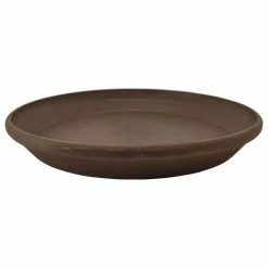 Arcadia Garden Products Single Slip 14 in. Dia Chocolate PSW Saucer