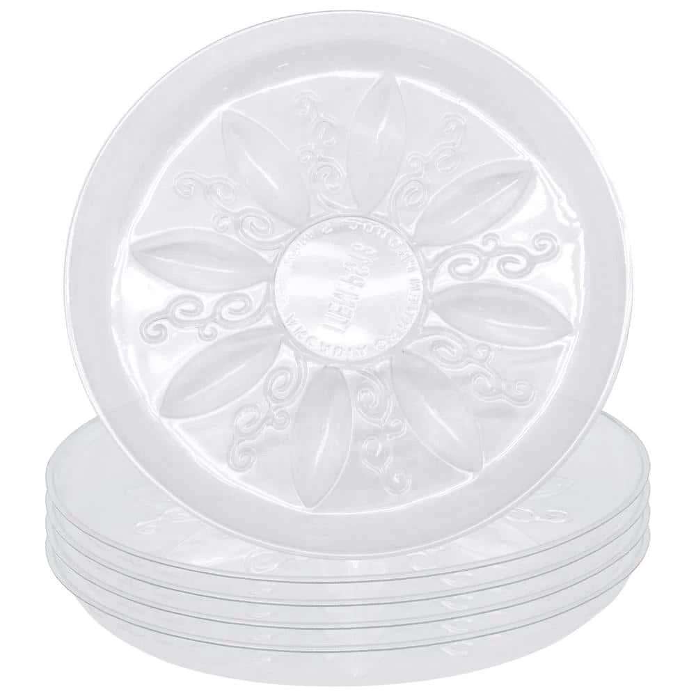 Arcadia Garden Products Heavy-Duty 10 in. Dia. Clear Plastic Saucer (5-Pack) 3 Arcadia Garden Products Heavy-Duty 10 in. Dia. Clear Plastic Saucer (5-Pack)