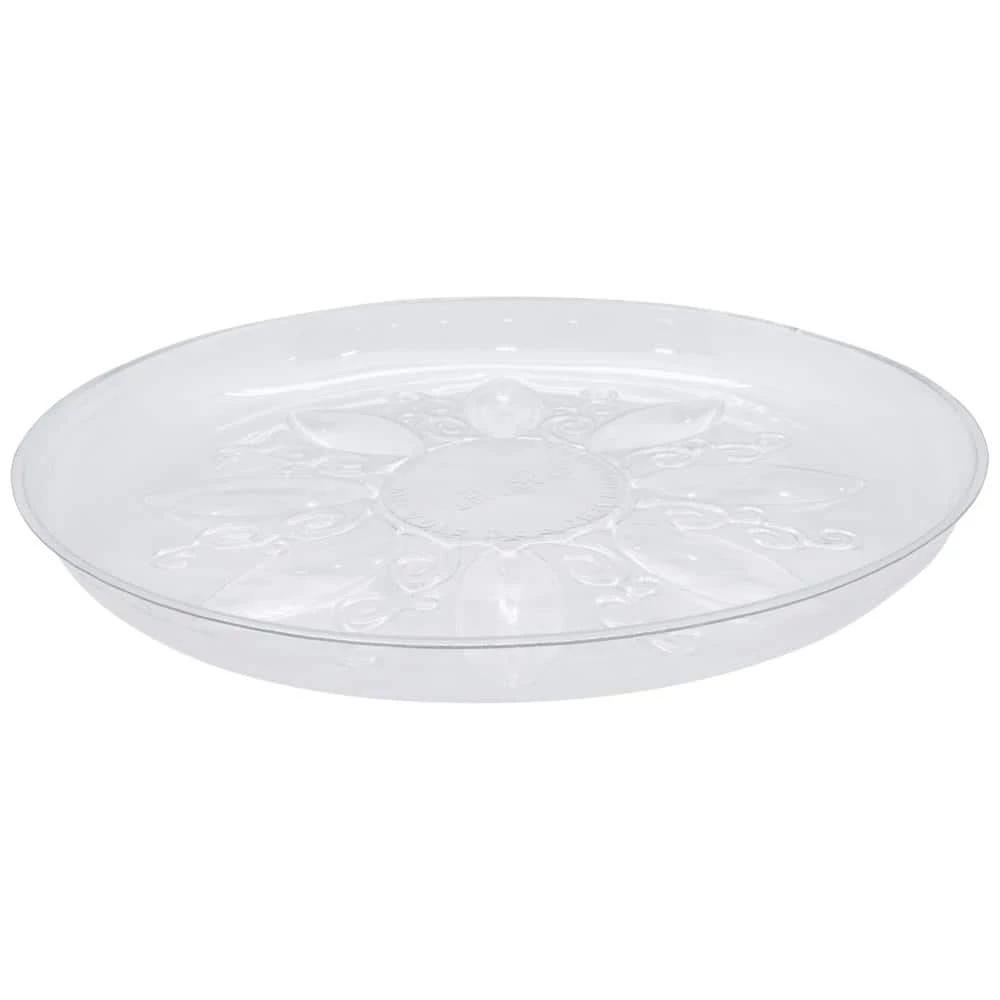 Arcadia Garden Products Heavy-Duty 10 in. Dia. Clear Plastic Saucer (5-Pack) 4 Arcadia Garden Products Heavy-Duty 10 in. Dia. Clear Plastic Saucer (5-Pack) - Image 2