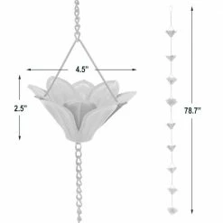 Arcadia Garden Products Rain Chain with Flowers -Achla Designs Shop arcadia garden products rain chains rc06 1f 1000