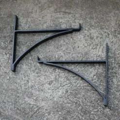 Achla Designs 12.5 in. Tall Black Powder Coat Rookwood Brackets for Shelf Mantle Flower Box (Set of 2) 10 Achla Designs 12.5 in. Tall Black Powder Coat Rookwood Brackets for Shelf Mantle Flower Box (Set of 2) -Achla Designs Shop black achla designs plant hangers b 15 1f 1000