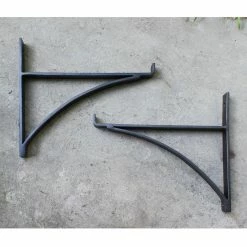 Achla Designs 12.5 in. Tall Black Powder Coat Rookwood Brackets for Shelf Mantle Flower Box (Set of 2) 9 Achla Designs 12.5 in. Tall Black Powder Coat Rookwood Brackets for Shelf Mantle Flower Box (Set of 2) -Achla Designs Shop black achla designs plant hangers b 15 4f 1000