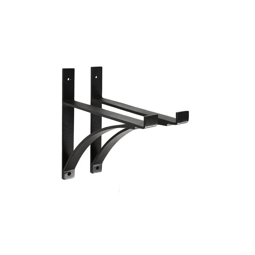 Achla Designs 12.5 in. Tall Black Powder Coat Rookwood Brackets for Shelf Mantle Flower Box (Set of 2) 3 Achla Designs 12.5 in. Tall Black Powder Coat Rookwood Brackets for Shelf Mantle Flower Box (Set of 2)