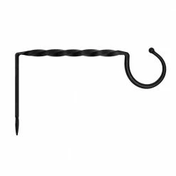 Achla Designs Wrought Iron Twisted Jumbo Bracket, Large, 18 in. W Black Powder Coat Finish -Achla Designs Shop black achla designs plant hangers b 26 4f 1000