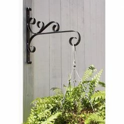 Achla Designs 18 in. W Large Black Powder Coat Iron All-Purpose Traditional Style Bracket -Achla Designs Shop black achla designs plant hangers b 28 4f 1000