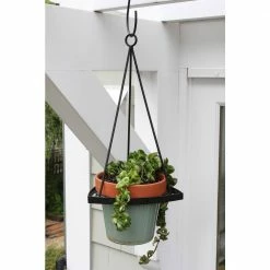 Achla Designs Lina I 18.4 in. Tall Terra Cotta Modern Plant Hanger -Achla Designs Shop black achla designs plant hangers bh 01 44 1000