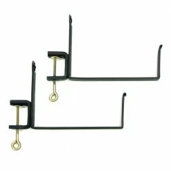 Achla Designs Clamp-On Wrought Iron Flower Box Brackets