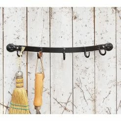 Achla Designs 19.5 in. W Black Powder Coat Wall Bracket with 5-Hooks -Achla Designs Shop black achla designs plant hangers swb 02 4f 1000