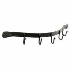 Achla Designs 19.5 in. W Black Powder Coat Wall Bracket with 5-Hooks