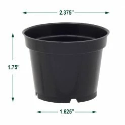 Arcadia Garden Products 2 in. Black Plastic Standard Grow Pot (100-Pack) -Achla Designs Shop black arcadia garden products net pots bj02st 100 1f 1000