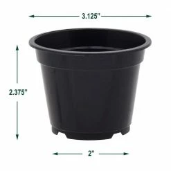 Arcadia Garden Products 3 in. Black Plastic Standard Grow Pot (250-Pack) 9 Arcadia Garden Products 3 in. Black Plastic Standard Grow Pot (250-Pack) -Achla Designs Shop black arcadia garden products net pots bj03st 250 1f 1000