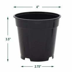 Arcadia Garden Products 4 in. Black Plastic Standard Grow Pot (250-Pack) -Achla Designs Shop black arcadia garden products net pots bj04st 250 1f 1000